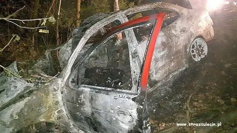 Samochód doszczętnie spłonął