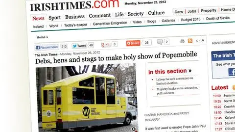 Papamobile Jana Pawła II do wynajęcia na wieczory kawalerskie