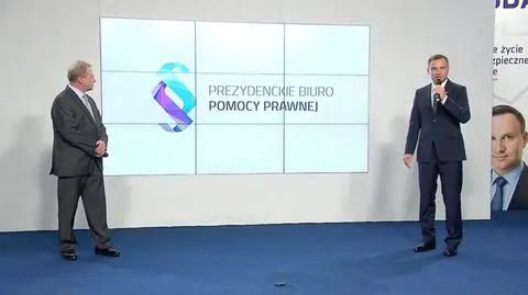Andrzej Duda otwiera punkt pomocy prawnej