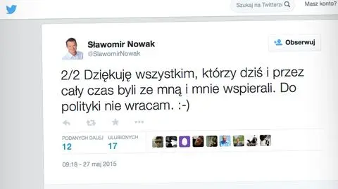 Sławomir Nowak skomentował wyrok