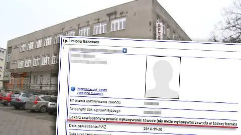 Zatrudnili lekarkę alkoholiczkę, choć nie miała uprawnień