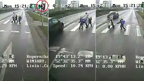 Dramatyczne nagranie z przejścia dla pieszych w Płocku