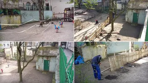 Prowizoryczną taśmę zastąpiono solidnym płotem