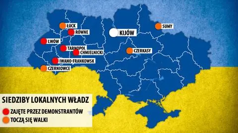 Rewolta rozlewa się na Ukrainie. Wzięli siedzibę władz w kolejnym mieście