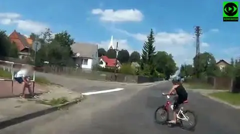 Nagranie młodej rowerzystki zostało wysłane na Kontakt 24