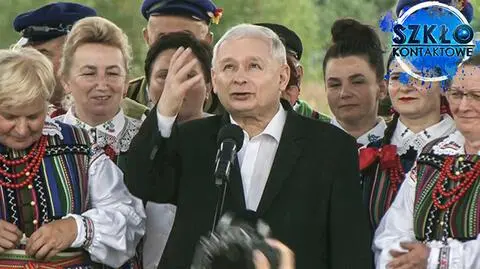 Jarosław Kaczyński podczas spotkania w Miedznej Murowanej