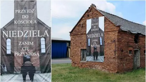 Nietypowa reklama kościoła w Sieroszewicach