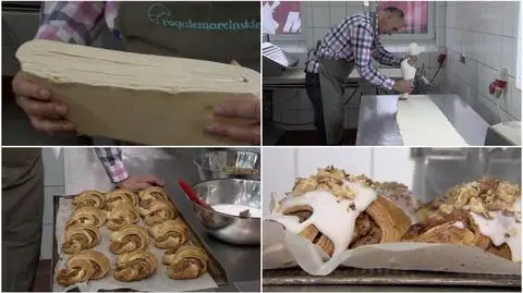 Zbigniew Piskorski pokazuje jak się piecze rogale świętomarcińskie