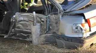 Auto wypadło z drogi