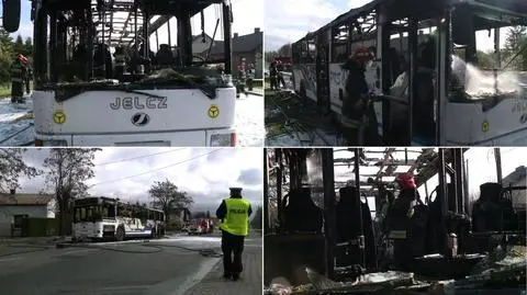 Autobus podmiejski spłonął doszczętnie pod Częstochową