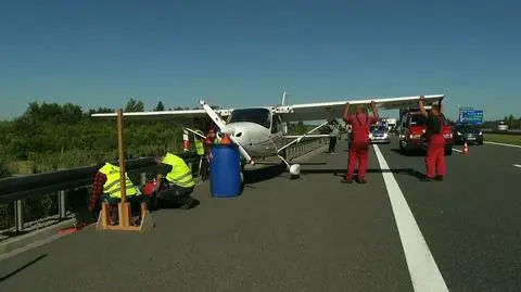 A small plane landed safely on A4 highway