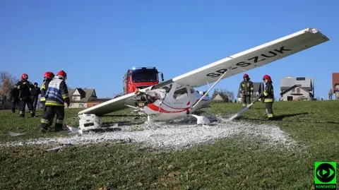 Awionetka rozbiła się tuż po starcie. Pilot "poważnie ranny"