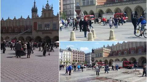 Dym nad Sukiennicami. W restauracji przypaliło się danie