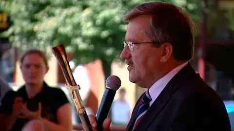 Bronisław Komorowski na wiecu w Brodnicy