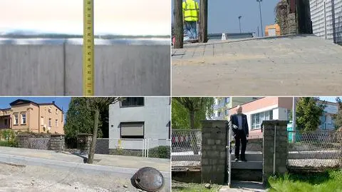Prawie 80 cm wysokości ma chodnik przed domem mieszkańca Kcyni