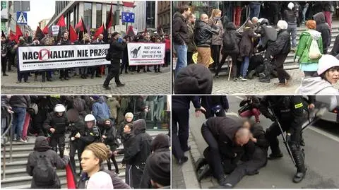 Przepychanki podczas demonstracji w Poznaniu. 10 osób zatrzymanych