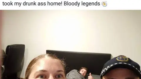 Odwieźli go pijanego domu i zrobili sobie selfie. "Prawdziwe legendy!"