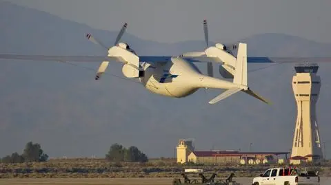 Dron na wodór poleciał, 
ale zarył przy lądowaniu