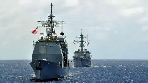 Na nagraniu amerykański lotniskowiec USS John C. Stennis na wodach Korei Południowej