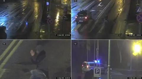 "Modlił się" na przejściu dla pieszych. Chciał złapać "stopa"