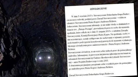 Eksploratorzy wykluczają rzekomych odkrywców "złotego pociągu" ze swoich szeregów