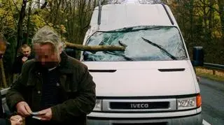 Mężczyzna jechał samochodem ciężarowym