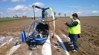 Śmigłowiec runął na ziemię, dwóch mężczyzn zostało rannych