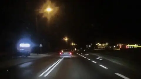 Kierowca momentami jechał środkiem jezdni