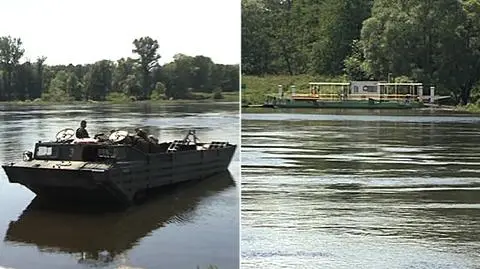 Żołnierze uratowali prom, który zerwał się na Odrze