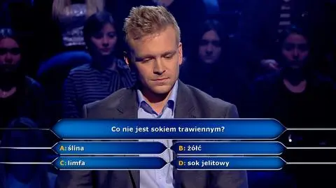 Co nie jest sokiem trawiennym? Pytanie z Milionerów za tysiąc złotych