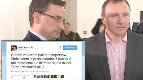Ziobro wyrzuca Kurskiego. Ten się rewanżuje "paletą pampersów"
