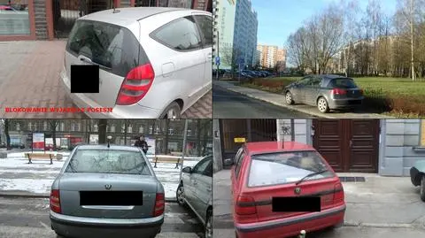 Gliwice: Straż miejska przedstawia "mistrzów parkowania"