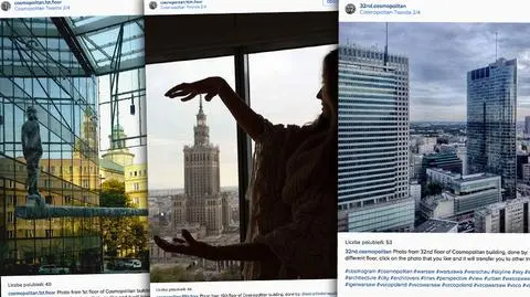 Zdjęcia umieszczone na profilach różnych pięter z wieżowca