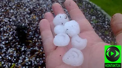 Gradowe kule były wielkości kurzych jaj