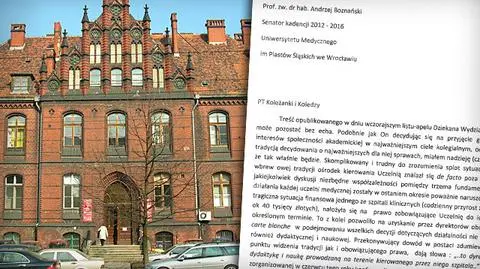 Kolejny cios w Uniwersytet Medyczny. Krytyczny list szefa kliniki