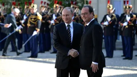 W październiku 2015 roku Hollande przyjął Putina