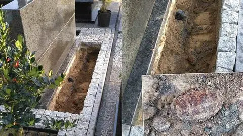 Granat w grobie. Policja zamknęła cmentarz