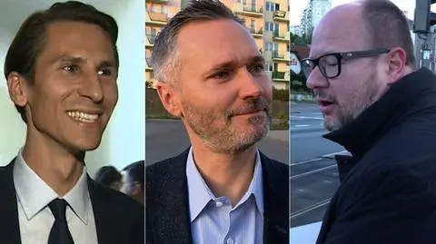 Gdańsk. Trzech kandydatów w wyborach: Adamowicz, Wałęsa, Płażyński