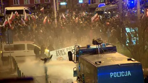 Policja użyła armatki wodnej