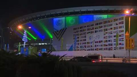 Night view at the famous Spodek Arena in Katowice where the UN climate summit began on Sunday