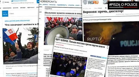 Rosyjskie media komentują wydarzenia w Polsce