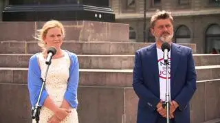Barbara Nowacka i Janusz Palikot