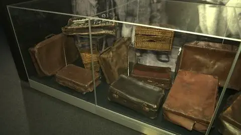 Luggage left behind by the prisoners is a reminder that many of them believed they were simply being transferred to a new home