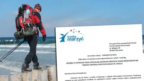 Przejdzie 550 km wzdłuż Bałtyku, żeby spełnić marzenia chorych dzieci. Prezydent Komorowski dołączy do akcji?