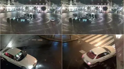 Pijany kierowca jeździł bmw po płycie gnieźnieńskiego rynku