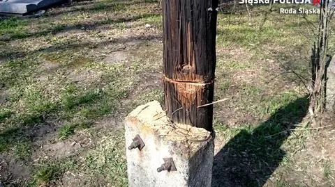 Ruda Śląska. Chciał ukraść na opał słup teletechniczny