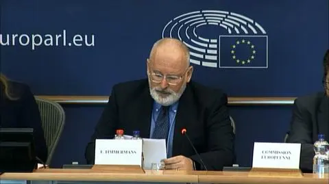 Frans Timmermans w Parlamencie Europejskim o praworządności w Polsce