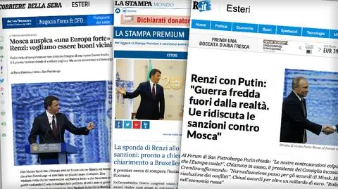 Włochy. Prasa pozytywnie ocenia spotkanie Renzi-Putin