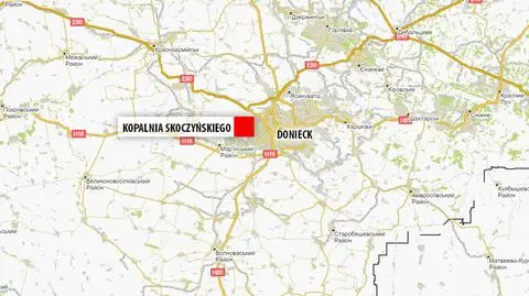 Górnicy uwięzieni pod ziemią w kopalniach Doniecku w Donbasie