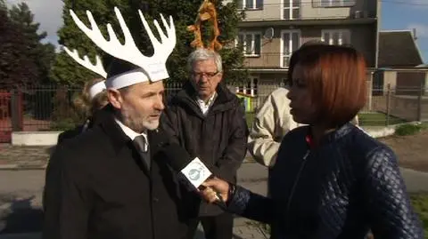Mieszkańcy protestowali przebrani za jelenie